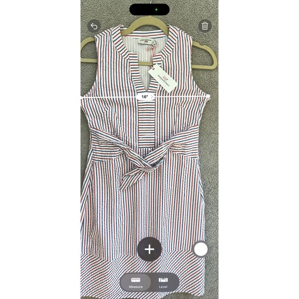 NWT Vineyard Vines Firework Seersucker Tie-Front Dress, S 00, $148 - Picture 9 of 9